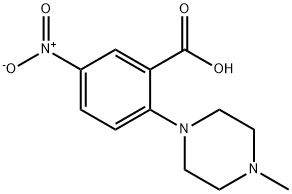 Benzoic acid, 2-(4-methyl-1-piperazinyl)-5-nitro- 结构式