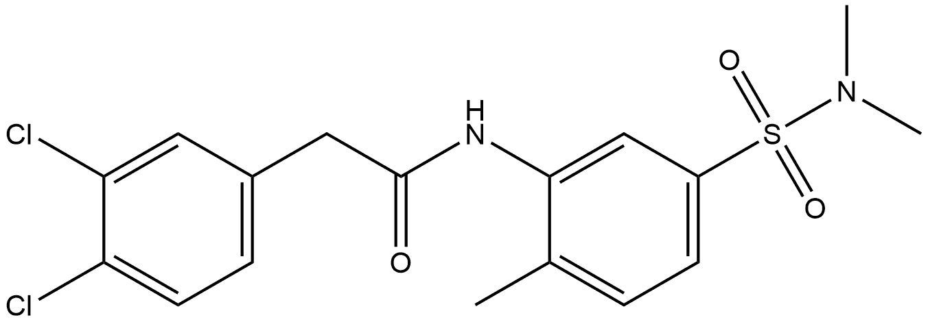 3,4-Dichloro-N-[5-[(dimethylamino)sulfonyl]-2-methylphenyl]benzeneacetamide Structure