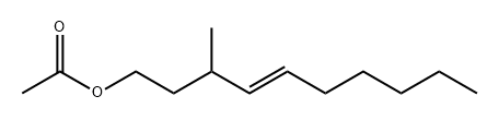 (E)-3-甲基癸-4-烯-1-基乙酸酯,78335-40-7,结构式