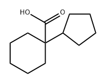 1-Cyclopentylcyclohexane-1-carboxylic acid 化学構造式
