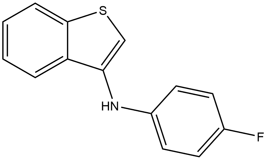 Benzo[b]thiophen-3-amine, N-(4-fluorophenyl)- 结构式