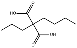 Propanedioic acid, 2-butyl-2-propyl- Structure