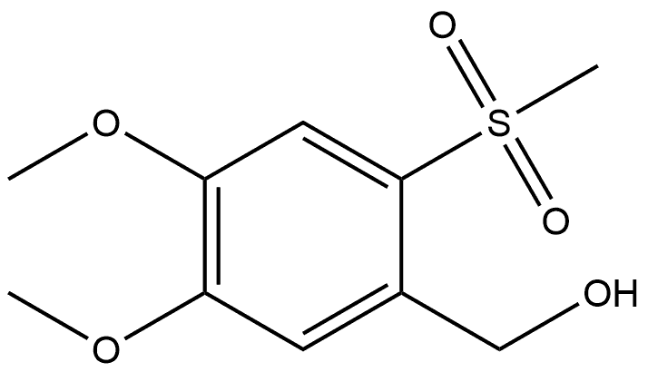 4,5-Dimethoxy-2-(methylsulfonyl)benzenemethanol Structure