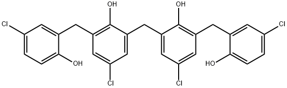 Phenol, 2,2-methylenebis4-chloro-6-(5-chloro-2-hydroxyphenyl)methyl- 化学構造式