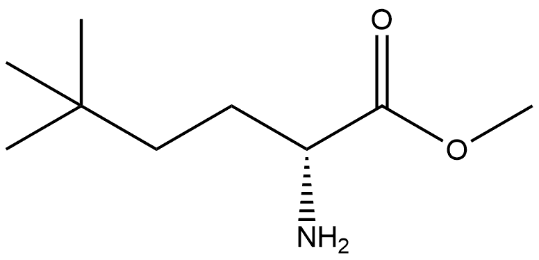 methyl (R)-2-amino-5,5-dimethylhexanoate 结构式