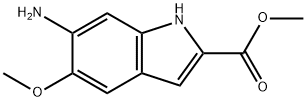 1H-Indole-2-carboxylic acid, 6-amino-5-methoxy-, methyl ester Struktur