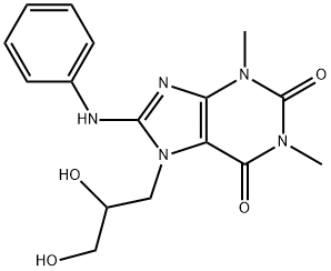 7-(2,3-Dihydroxypropyl)-1,3-dimethyl-8-(phenylamino)-1H-purine-2,6(3H,7H)-dione Structure