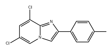 6,8-二氯-2-(对甲苯基)咪唑并[1,2-A]吡啶, 790644-25-6, 结构式