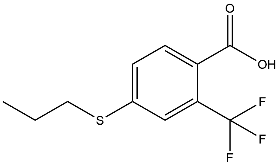 4-(Propylthio)-2-(trifluoromethyl)benzoic acid Structure