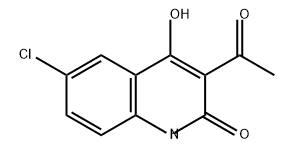 2(1H)-Quinolinone, 3-acetyl-6-chloro-4-hydroxy- 化学構造式