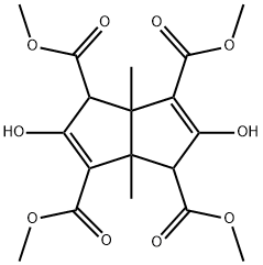 1,3,4,6-Pentalenetetracarboxylic acid, 1,3a,4,6a-tetrahydro-2,5-dihydroxy-3a,6a-dimethyl-, 1,3,4,6-tetramethyl ester,79150-94-0,结构式