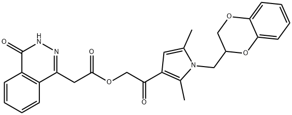 1-Phthalazineacetic acid, 3,4-dihydro-4-oxo-, 2-[1-[(2,3-dihydro-1,4-benzodioxin-2-yl)methyl]-2,5-dimethyl-1H-pyrrol-3-yl]-2-oxoethyl ester|