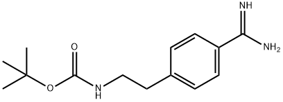 Tert-butyl 4-carbamimidoylphenethylcarbamate 结构式