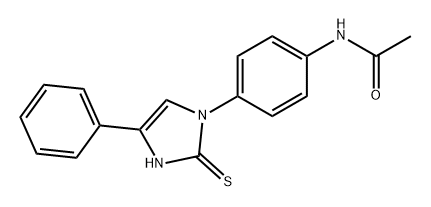 N-(4-(4-苯基-2-硫代-2,3-二氢-1H-咪唑-1-基)苯基)乙酰胺,79220-88-5,结构式