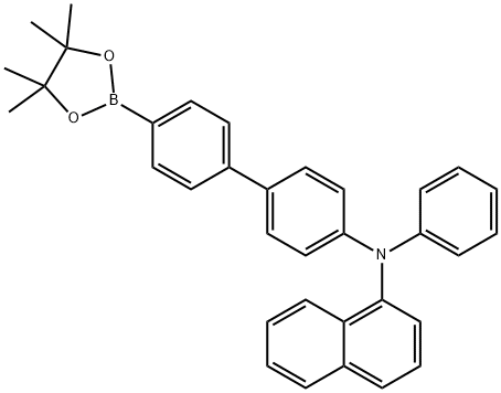 N-Phenyl-N-(4'-(4,4,5,5-tetramethyl-1,3,2-dioxaborolan-2-yl)biphenyl-4-yl)naphthalen-1-amine Structure