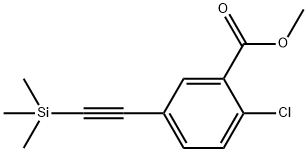 Benzoic acid, 2-chloro-5-[2-(trimethylsilyl)ethynyl]-, methyl ester,792911-91-2,结构式