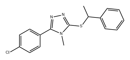 4H-1,2,4-Triazole, 3-(4-chlorophenyl)-4-methyl-5-[(1-phenylethyl)thio]-|3-(4-氯苯基)-4-甲基-5-((1-苯基乙基)硫基)-4H-1,2,4-三唑