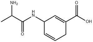 1,?4-?Cyclohexadiene-?1-?carboxylic acid, 3-?[(2-?amino-?1-?oxopropyl)?amino]?- Structure