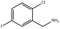 Benzenemethanamine, 2-chloro-5-iodo- Structure