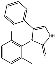 2H-Imidazole-2-thione, 1-(2,6-dimethylphenyl)-1,3-dihydro-5-phenyl- Struktur