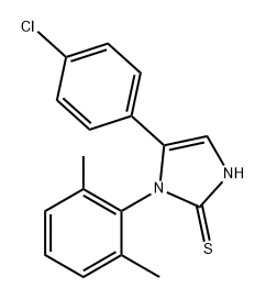 2H-Imidazole-2-thione, 5-(4-chlorophenyl)-1-(2,6-dimethylphenyl)-1,3-dihydro- 化学構造式