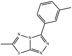 1,?2,?4-?Triazolo[3,?4-?b]?[1,?3,?4]?thiadiazole, 6-?methyl-?3-?(3-?methylphenyl)?- 结构式