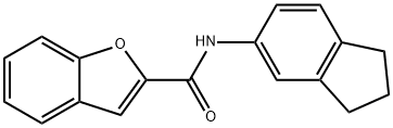 2-Benzofurancarboxamide, N-(2,3-dihydro-1H-inden-5-yl)- Structure