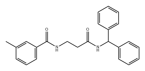 N-(3-(二苯甲基氨基)-3-氧代丙基)-3-甲基苯甲酰胺 结构式