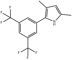 1H-Pyrrole, 2-[3,5-bis(trifluoromethyl)phenyl]-3,5-dimethyl- 结构式