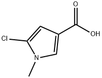 5-Chloro-1-methyl-1H-pyrrole-3-carboxylic acid 化学構造式