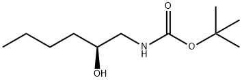 Carbamic acid, N-?[(2S)?-?2-?hydroxyhexyl]?-?, 1,?1-?dimethylethyl ester 化学構造式