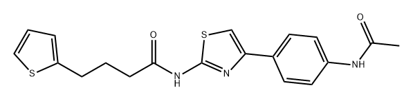 2-Thiophenebutanamide, N-[4-[4-(acetylamino)phenyl]-2-thiazolyl]- Struktur