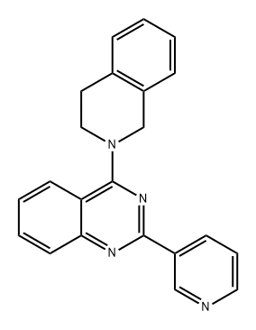 Quinazoline, 4-(3,4-dihydro-2(1H)-isoquinolinyl)-2-(3-pyridinyl)-|WAY-640674