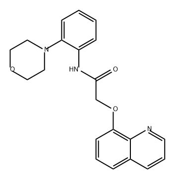 Acetamide, N-[2-(4-morpholinyl)phenyl]-2-(8-quinolinyloxy)- Structure