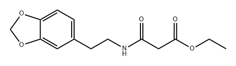 Propanoic acid, 3-[[2-(1,3-benzodioxol-5-yl)ethyl]amino]-3-oxo-, ethyl ester Struktur