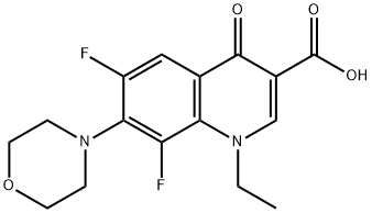 3-Quinolinecarboxylic acid, 1-ethyl-6,8-difluoro-1,4-dihydro-7-(4-morpholinyl)-4-oxo-|化合物 ANTIBACTERIAL AGENT 19