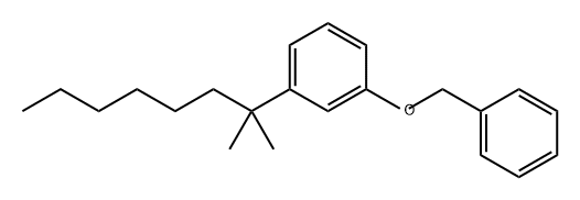 Benzene, 1-(1,1-dimethylheptyl)-3-(phenylmethoxy)-,79678-41-4,结构式