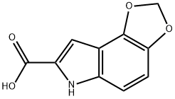 6H-1,3-Dioxolo[4,5-e]indole-7-carboxylic acid 化学構造式