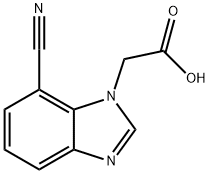 1H-Benzimidazole-1-acetic acid, 7-cyano- 结构式