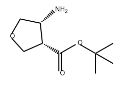 3-Furancarboxylic acid, 4-aminotetrahydro-, 1,1-dimethylethyl ester, (3S,4R)- Structure