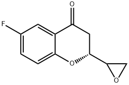 (2S)-6-Fluoro-2,3-dihydro-2-(2R)-2-oxiranyl-4H-1-benzopyran-4-one Structure