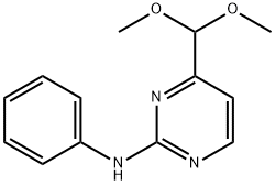 2-Pyrimidinamine, 4-(dimethoxymethyl)-N-phenyl- 化学構造式