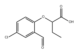 Butanoic acid, 2-(4-chloro-2-formylphenoxy)- Structure