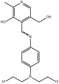 3-Pyridinemethanol, 4-[[[4-[bis(2-chloroethyl)amino]phenyl]imino]methyl]-5-hydroxy-6-methyl- Structure