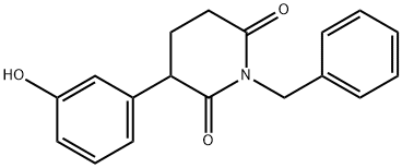 1-Benzyl-3-(3-hydroxyphenyl)piperidine-2,6-dione Structure