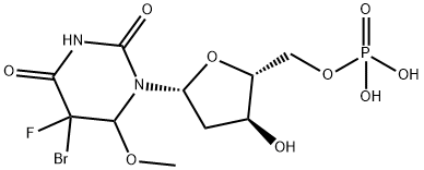 5-Uridylic acid, 5-bromo-2-deoxy-5-fluoro-5,6-dihydro-6-methoxy-,800-29-3,结构式