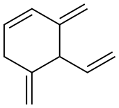 Cyclohexene, 4-ethenyl-3,5-bis(methylene)- Structure