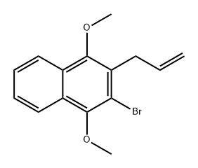 Naphthalene, 2-bromo-1,4-dimethoxy-3-(2-propen-1-yl)- Struktur