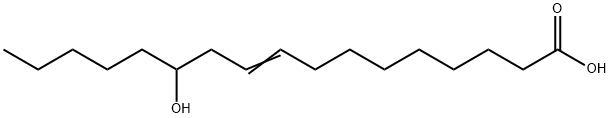 9-Heptadecenoic acid, 12-hydroxy- 结构式