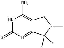 5H-Pyrrolo[3,4-d]pyrimidine-2-thiol,4-amino-6,7-dihydro-6,7,7-trimethyl-(8CI) Struktur